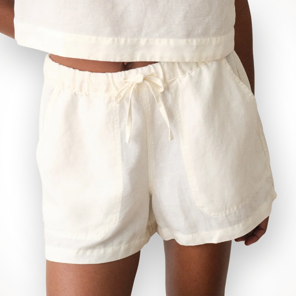 Linen Drawstring Short — Women's