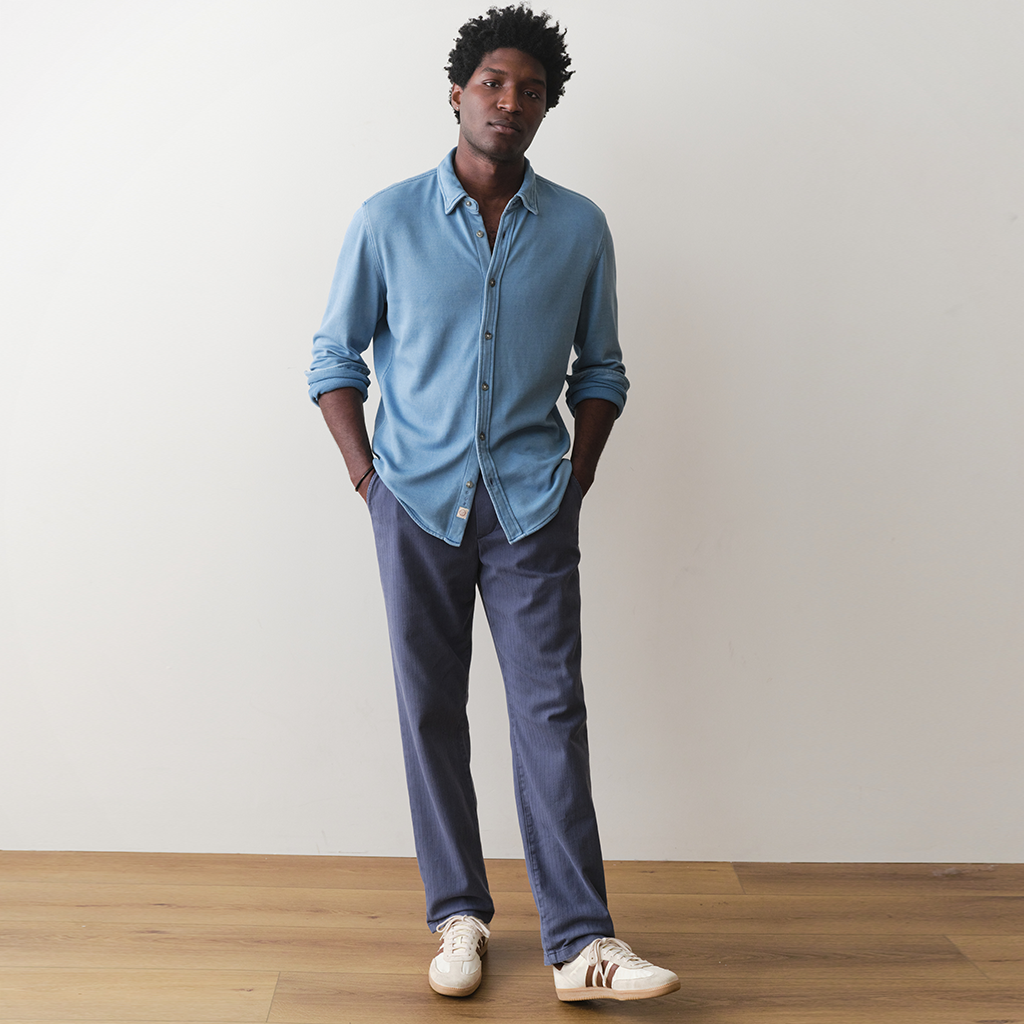 Product image: Marine Layer Pacifica S Tretch Shirt Indigo Mens 2026 Alt1.