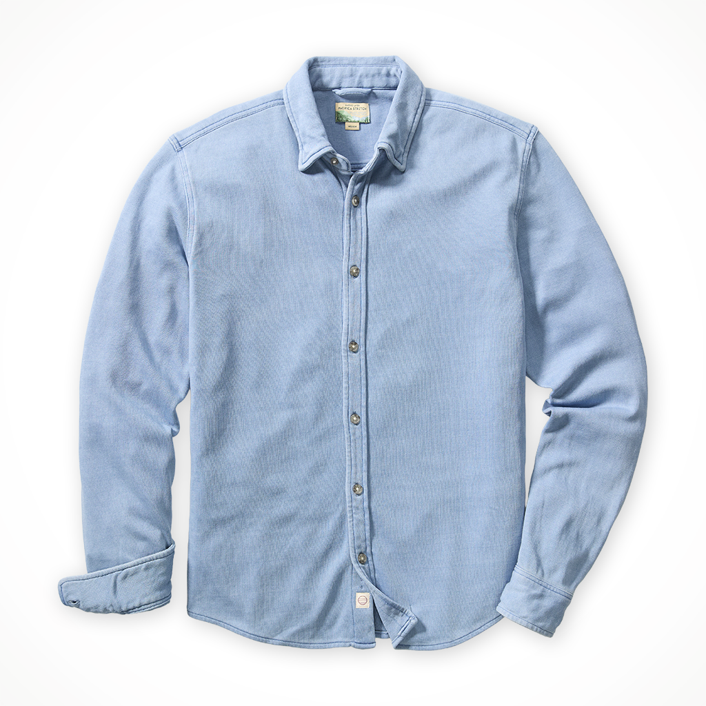 Product image: Marine Layer Pacifica S Tretch Shirt Indigo Mens 2026, shown in primary marketing view.