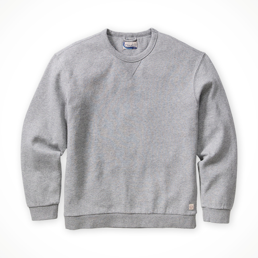 Product image: Marine Layer Relaxed Cloud 9 F Leece Crewneck Heather Grey Mens 2026, shown in primary marketing view.