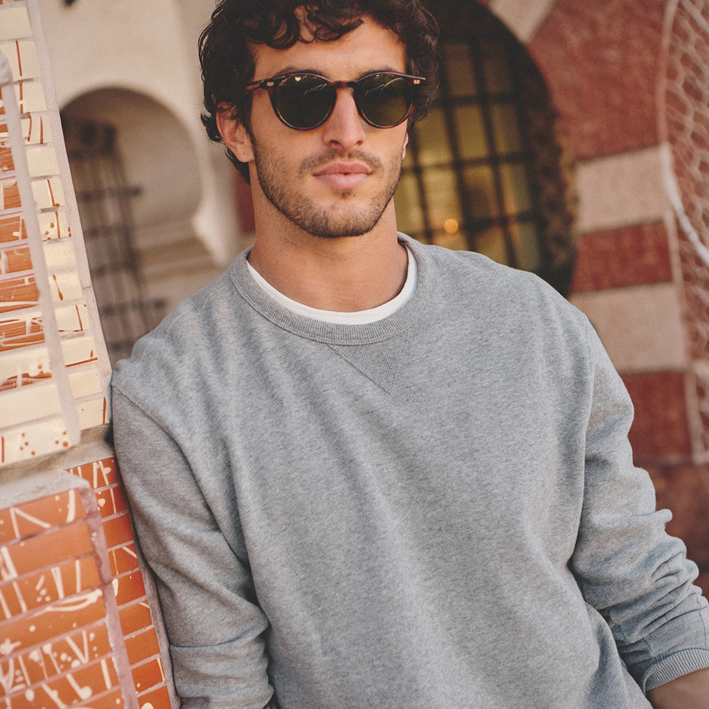 Product image: Marine Layer Relaxed Cloud 9 F Leece Crewneck Heather Grey Mens 2026 alt1.