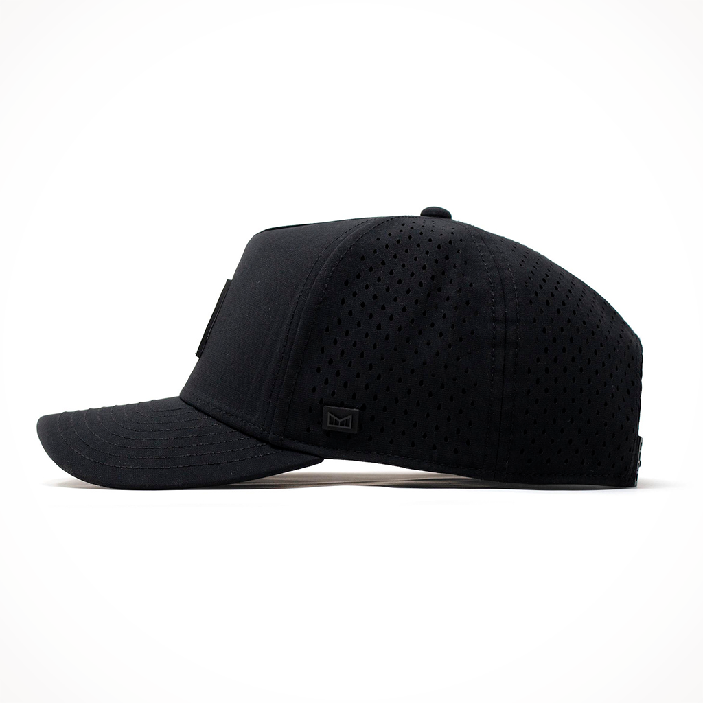 Product image: Melin Odysea Stacked Hydro Black 2025, side profile view.