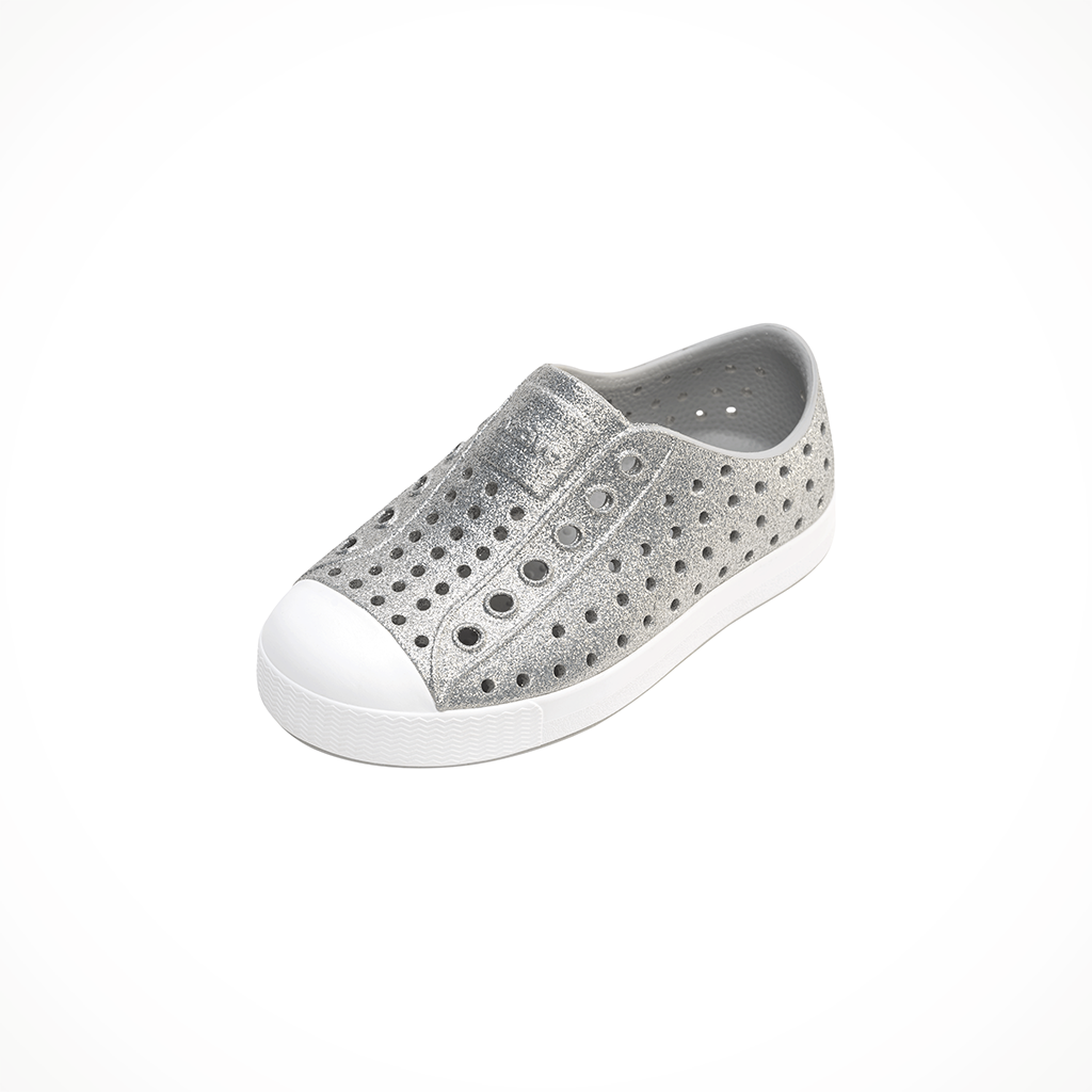 Product image: Native Jefferson B Io Bling Platinum Bling Kids 2026, shown from a three-quarter angled view.