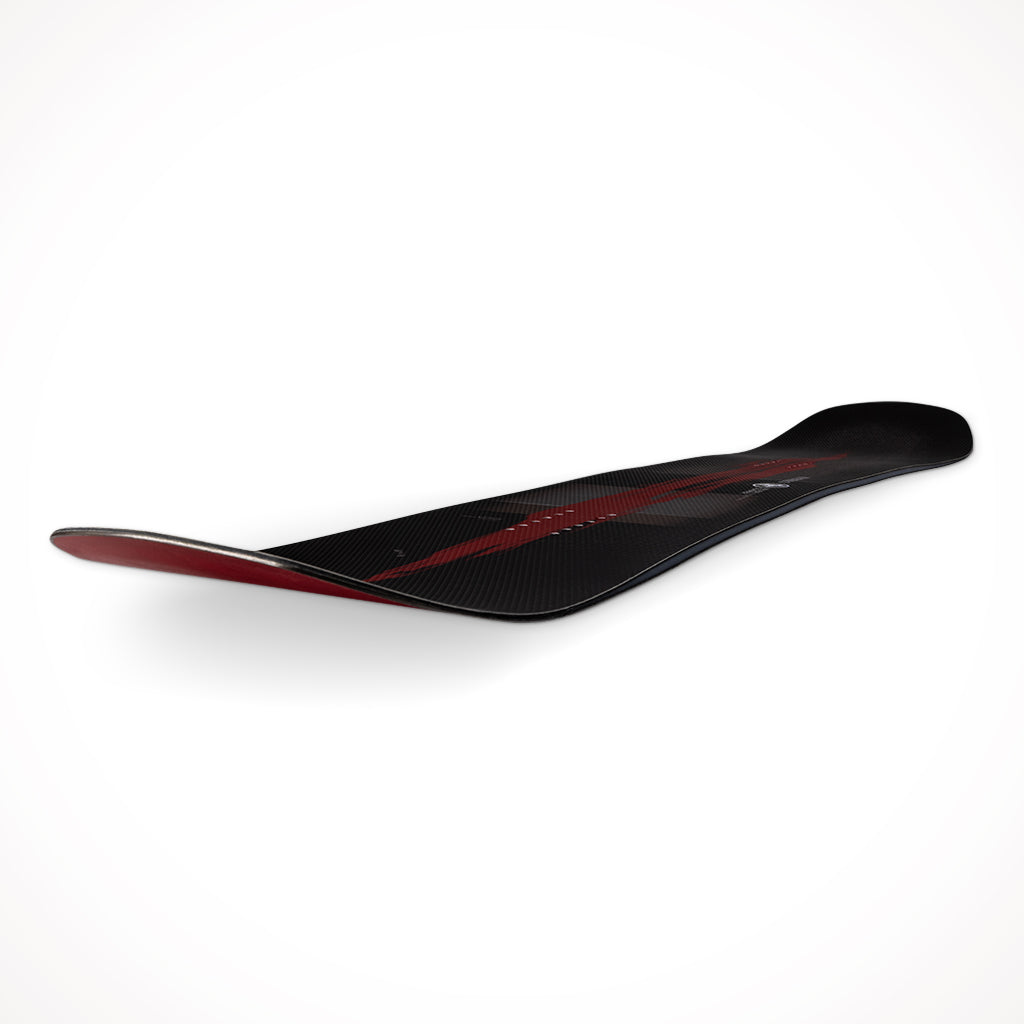 Product image: Never Summer Cougar Mens Snowboard 2024 Front, side profile view.