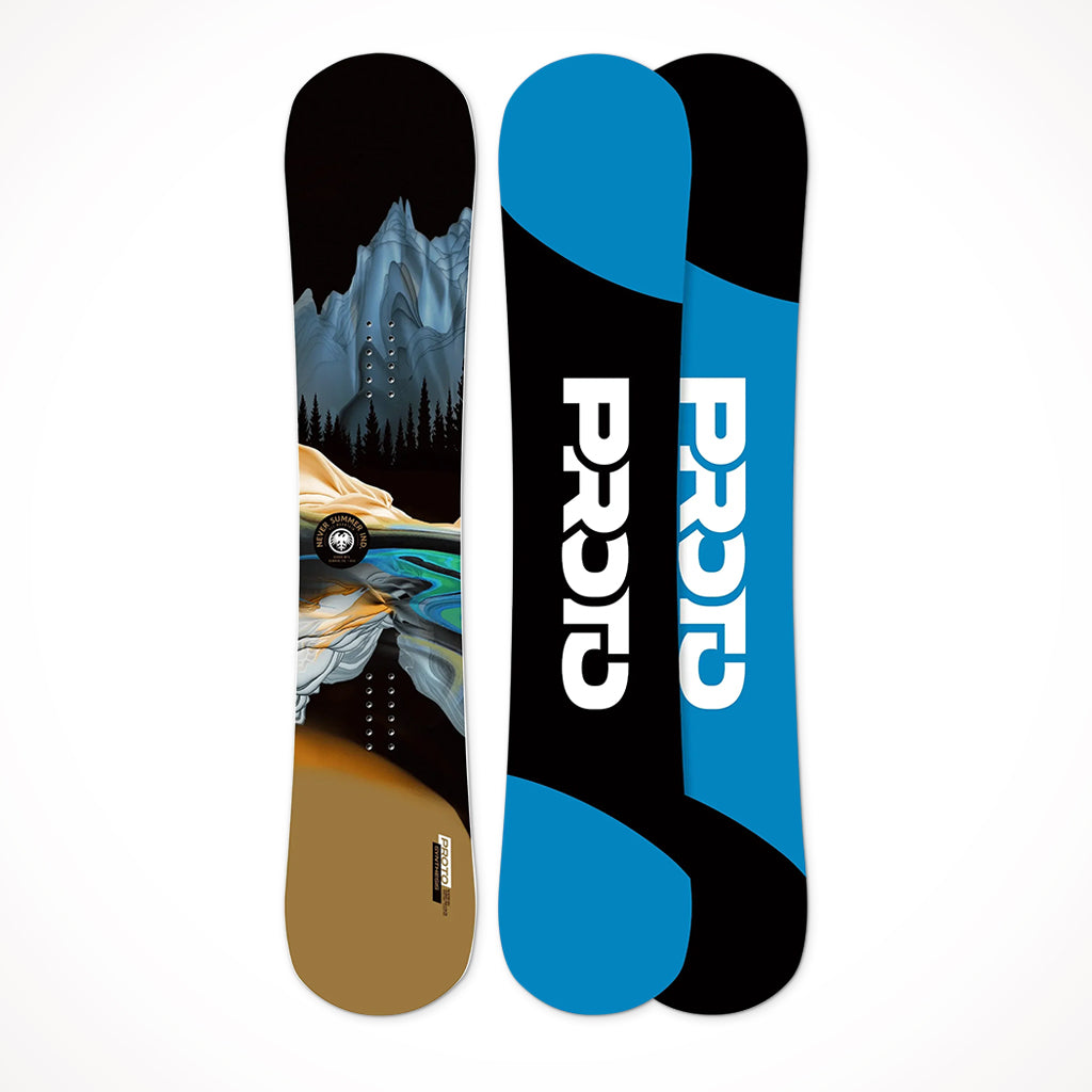 Product image: Never Summer Proto Synthesis Mens Snowboard 2024, shown from the front.