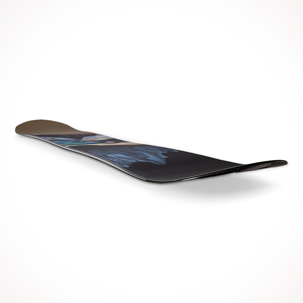 Product image: Never Summer Proto Synthesis Mens Snowboard 2024 Front, side profile view.