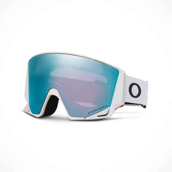 oakley prizm sapphire ski goggles Oakley Flow Scape M Low Bridge Fit Goggles 2027 in White