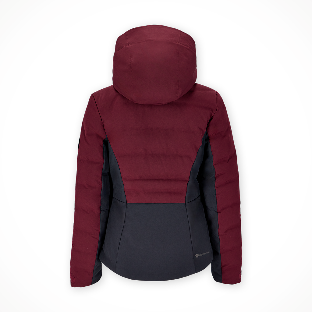 Product image: Obermeyer Cosima Down Jacket Cabernet W Omens 2025, shown from the back.