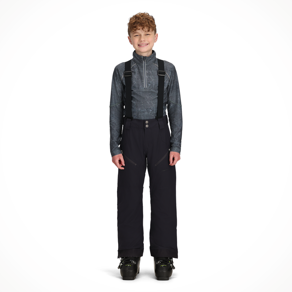 Product image: Obermeyer Enforcer Suspender Pant Blk Boys 2025 Alt1.