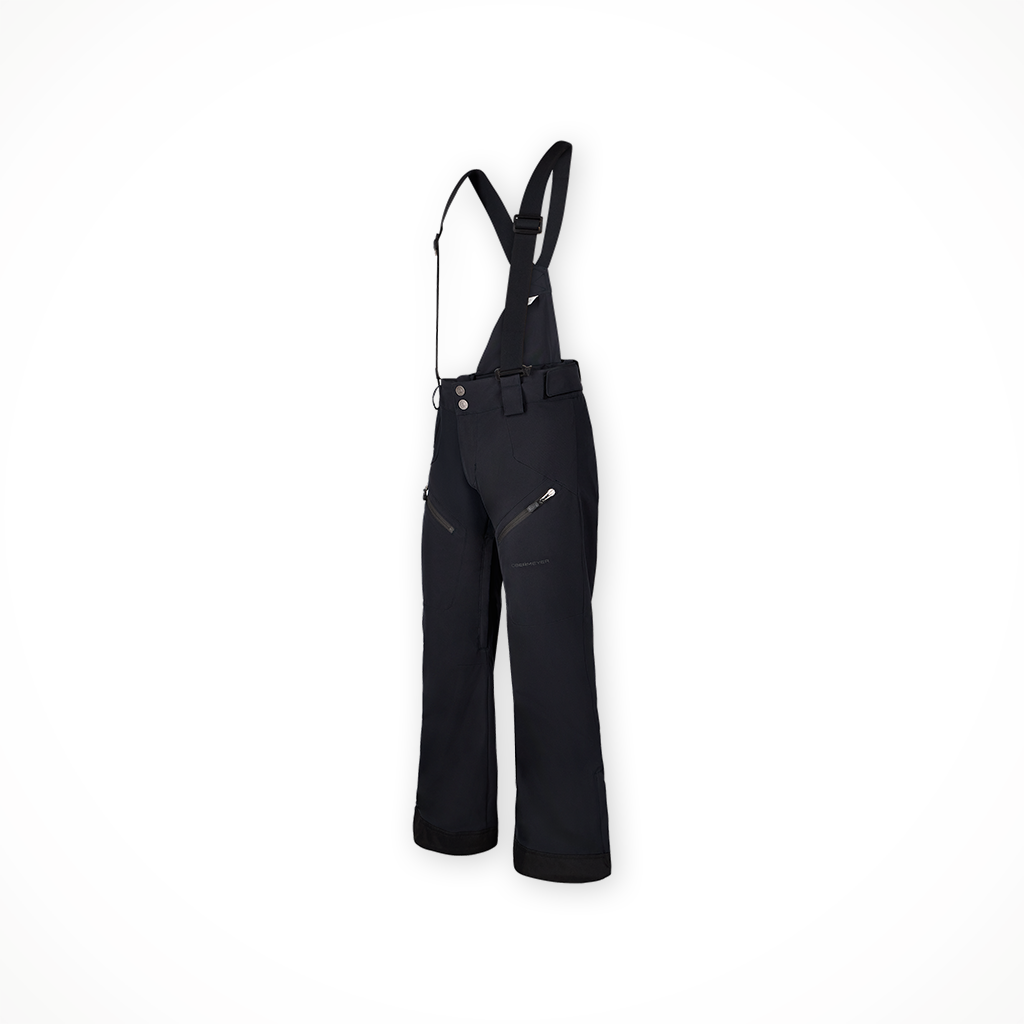 Product image: Obermeyer Enforcer Suspender Pant Blk Boys 2025, shown from a three-quarter angled view.