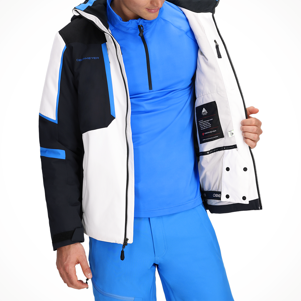 Product image: Obermeyer Foundation jacket White Mens 2025 Alt2.