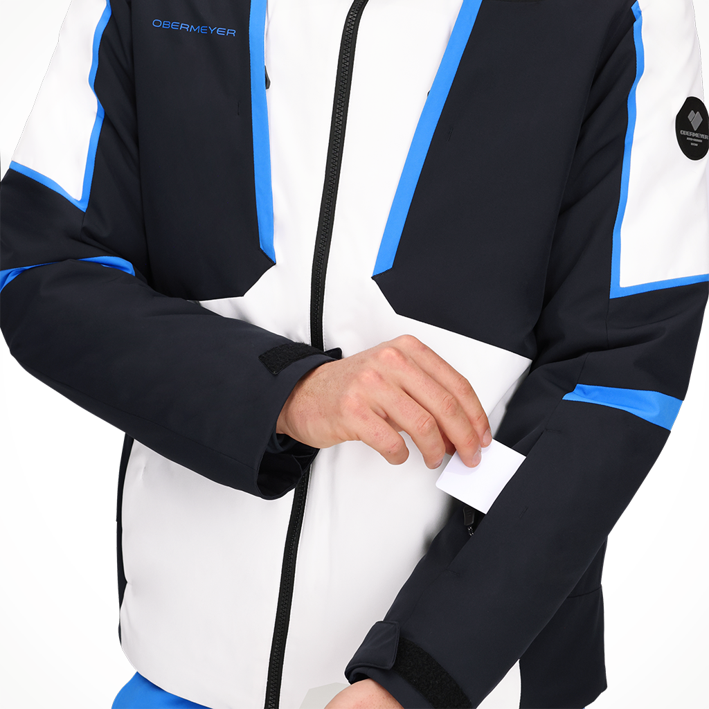 Product image: Obermeyer Foundation jacket White Mens 2025 Alt3.