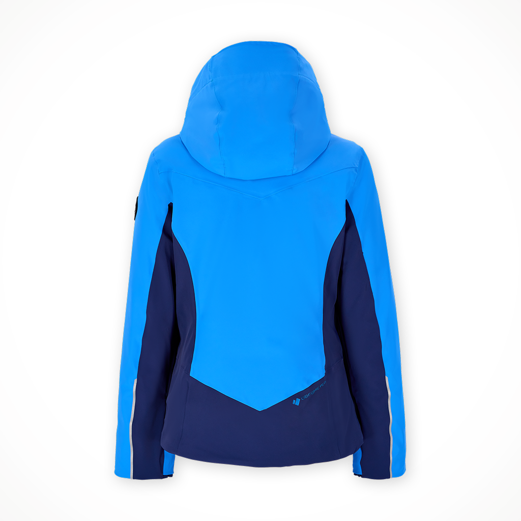 Product image: Obermeyer Glade Jacket Bali Blue Womens 2025, shown from the back.