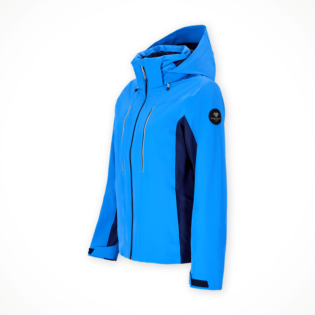 Product image: Obermeyer Glade Jacket Bali Blue Womens 2025, shown from a three-quarter angled view.