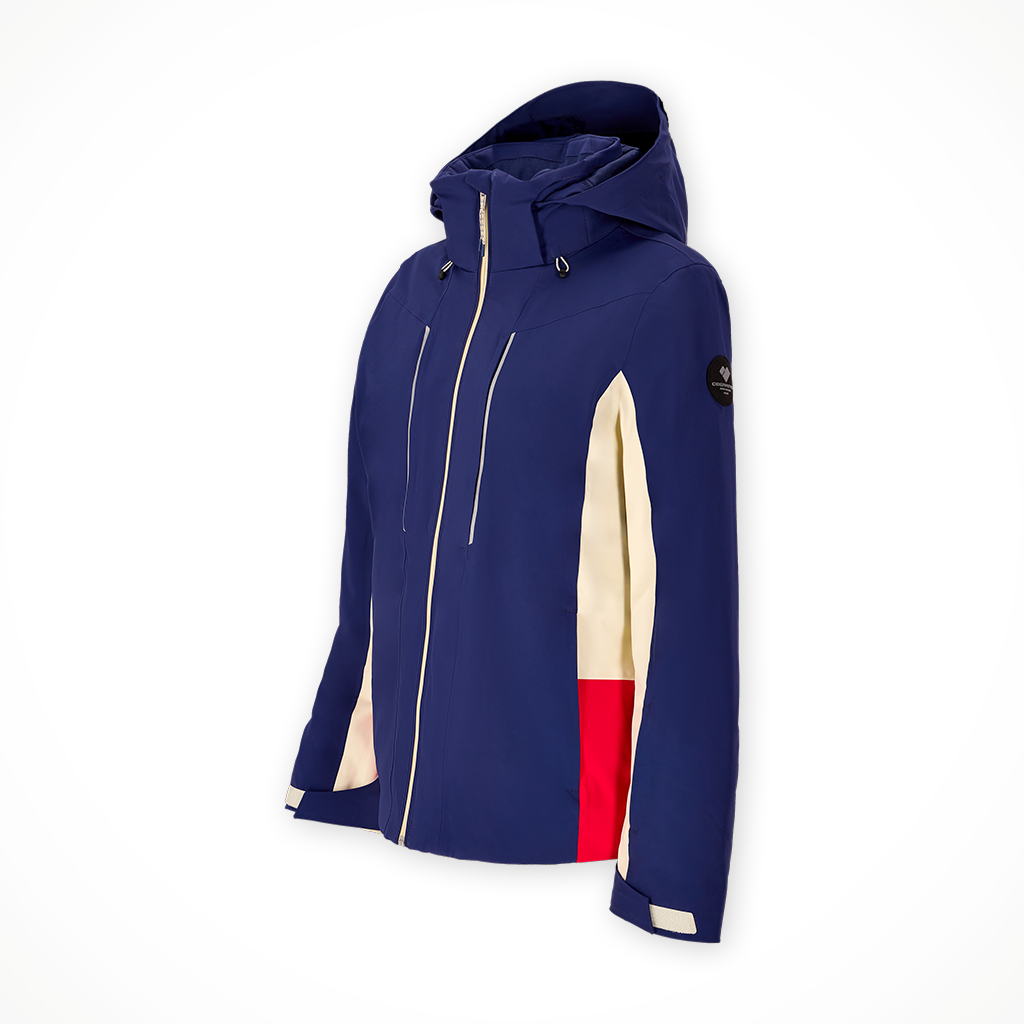 Product image: Obermeyer Glade Jacket Midnight Navy Womens 2025, shown from a three-quarter angled view.