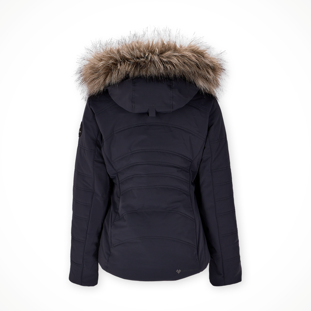 Product image: Obermeyer Tuscany elite Jacket Black W Omens 2025, shown from the back.