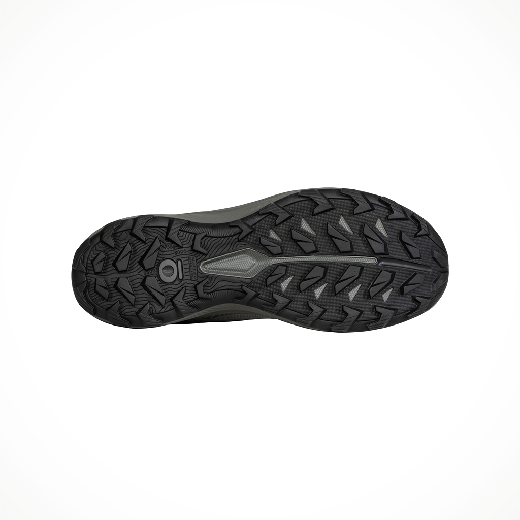 Product image: Oboz Katabatic LT LOW GTX Black Sea Mens 2025, showing the bottom view.
