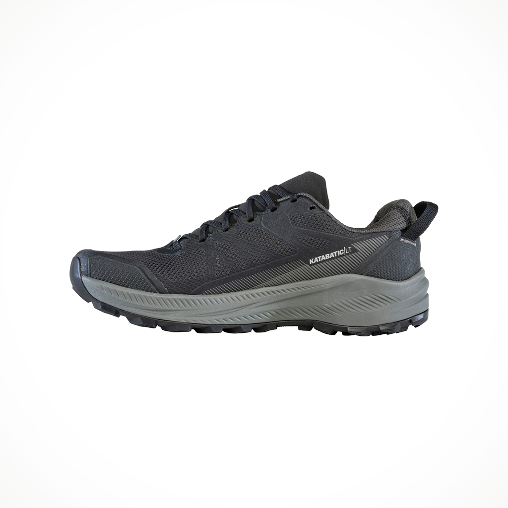 Product image: Oboz Katabatic LT LOW GTX Black Sea Mens 2025, shown from the left side profile.
