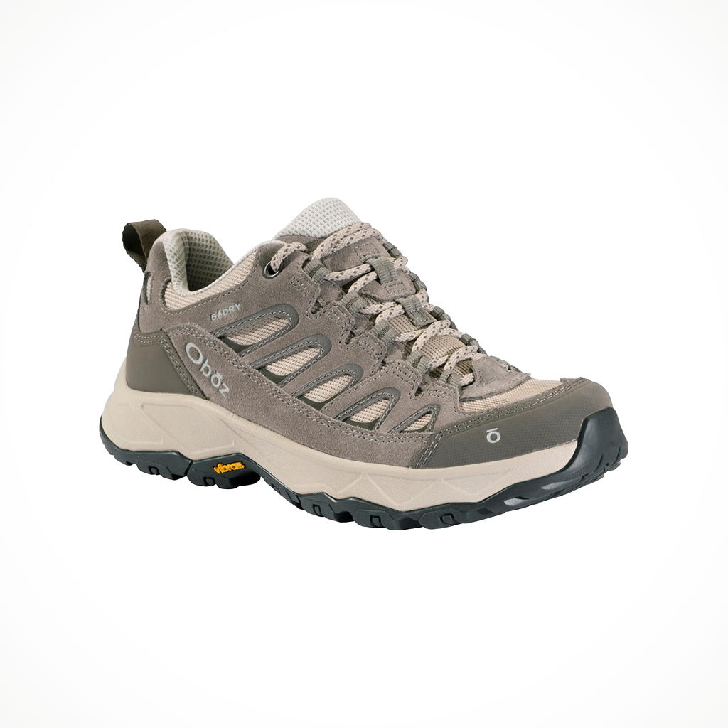 Product image: Oboz Sawtooth Ascent Low WP Rockfall Womens 2025, shown from a three-quarter angled view.