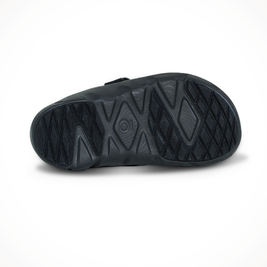 Product image: Oboz Mens Whakata Ease Black Sea, showing the outsole tread pattern.