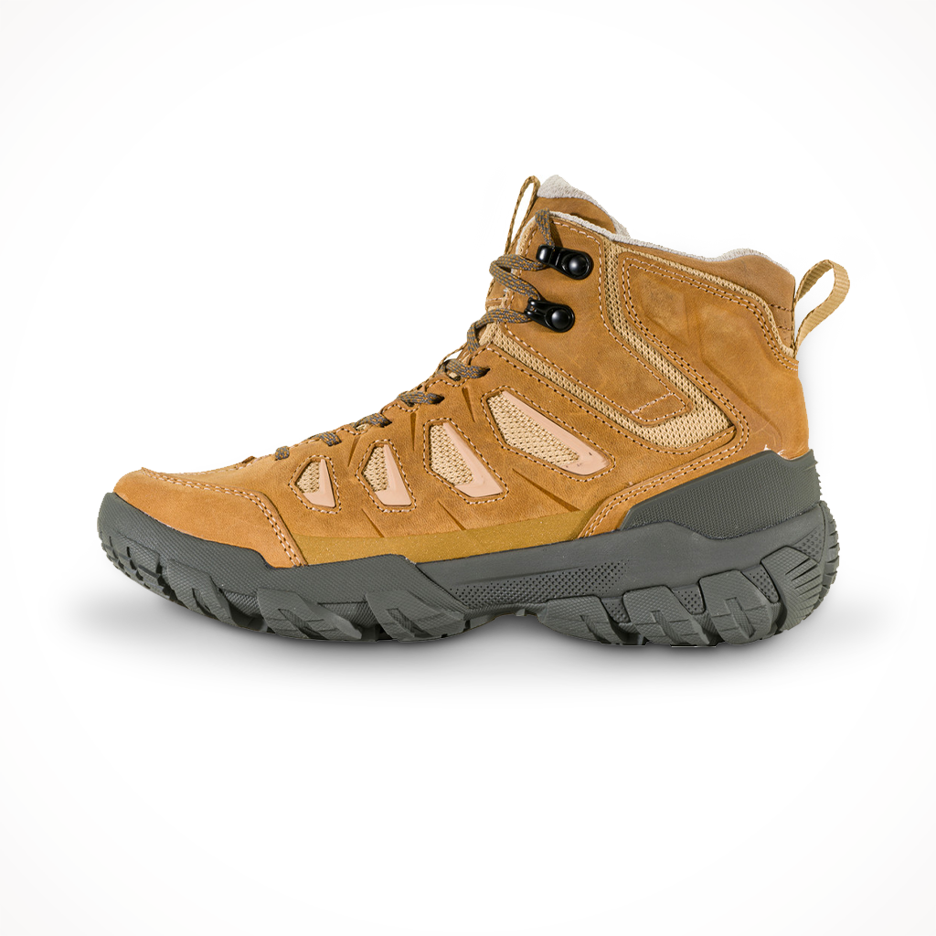 Product image: Oboz Womens Sawtooth X Mid Waterproof Rye, shown from the left side profile.