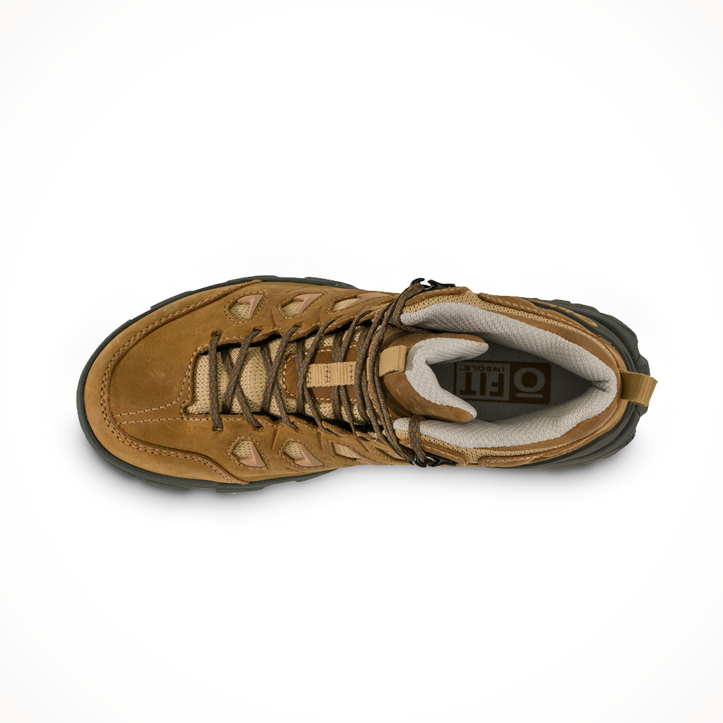 Product image: Oboz Womens Sawtooth X Mid Waterproof Rye, shown from above.