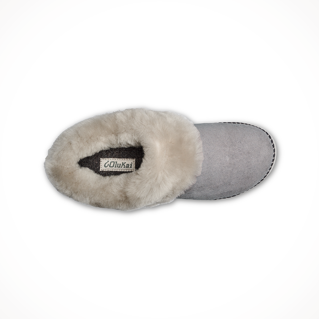 Product image: Olukai Kui Fog Mist Grey Womens 2024, shown from above.