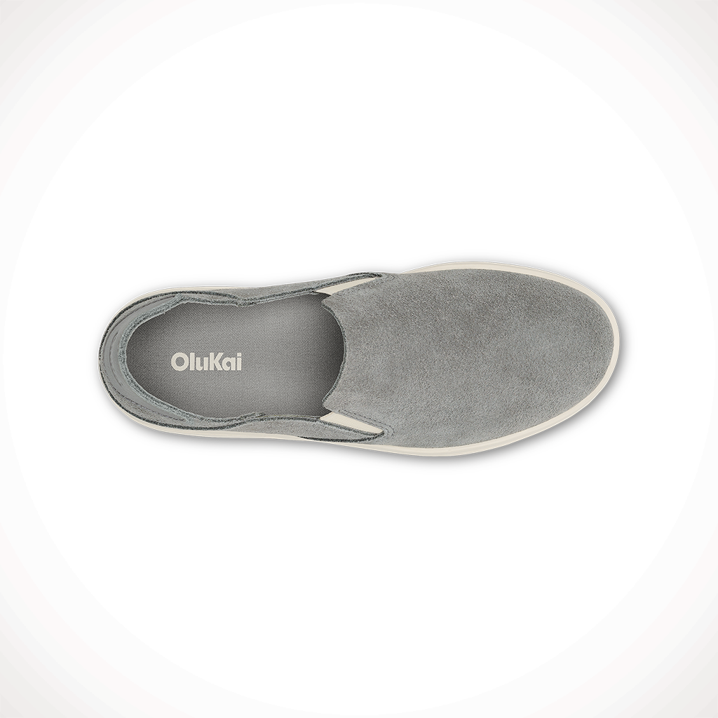 Product image: Olukai Pehuea Luxe Ash W Omens 2025, shown from above.