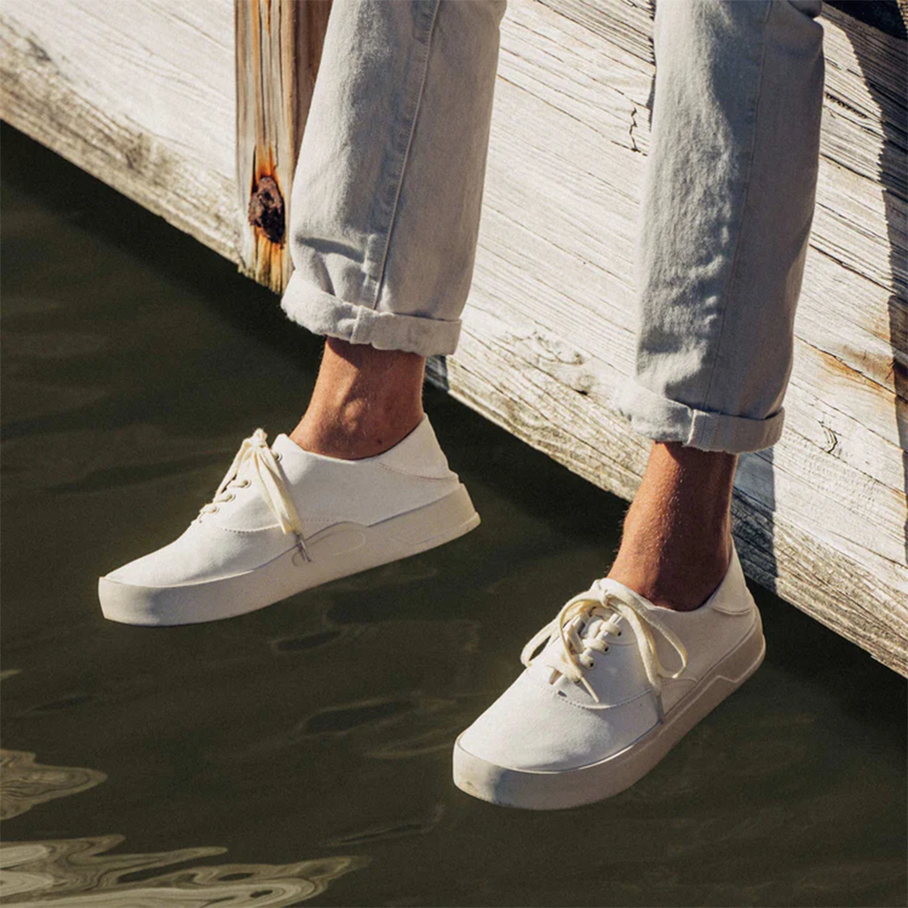 Product image: Olukai Mens Tradewind Off White Lifestyle1.