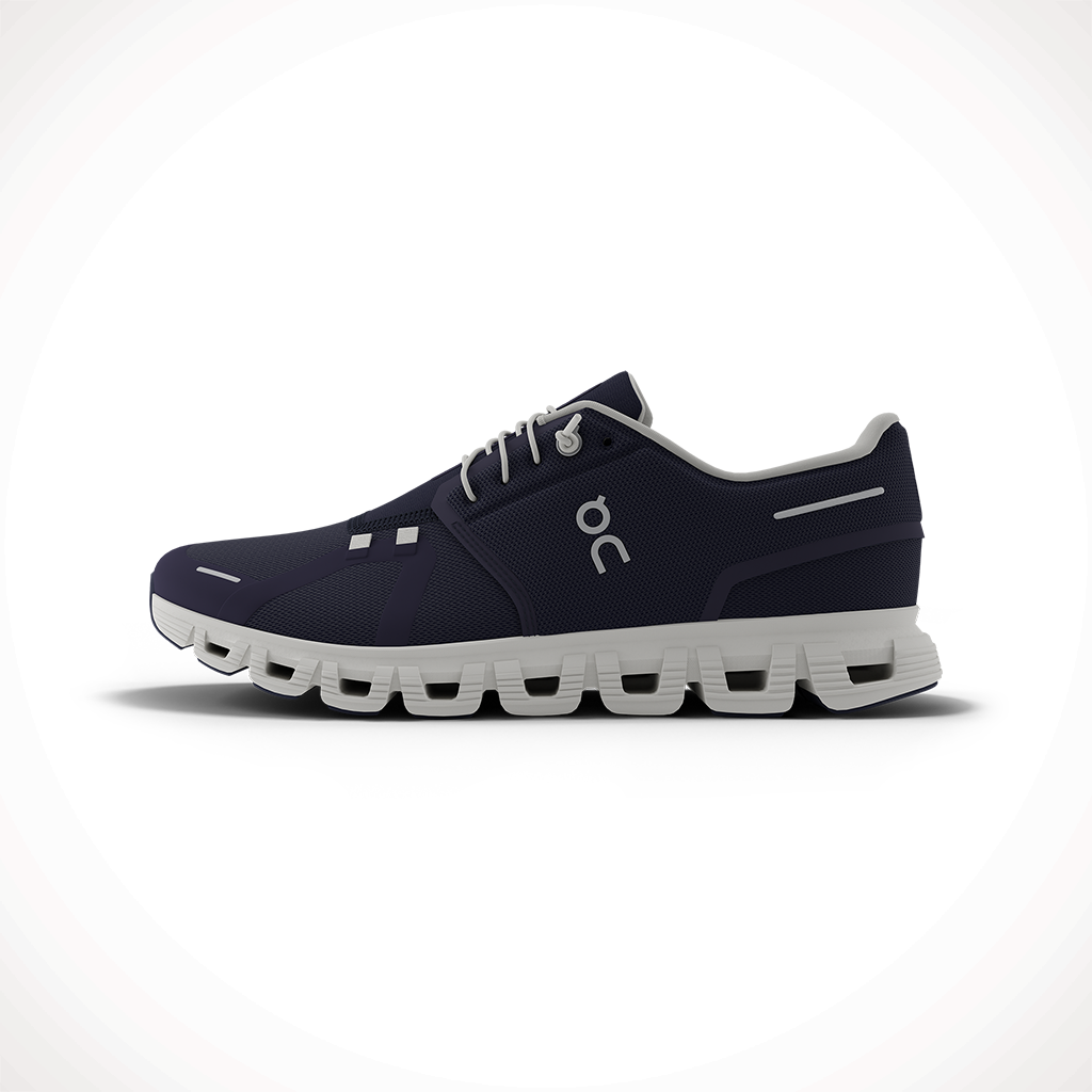 Product image: On Cloud 6 Midnight White Mens 2025, shown from the left side profile.