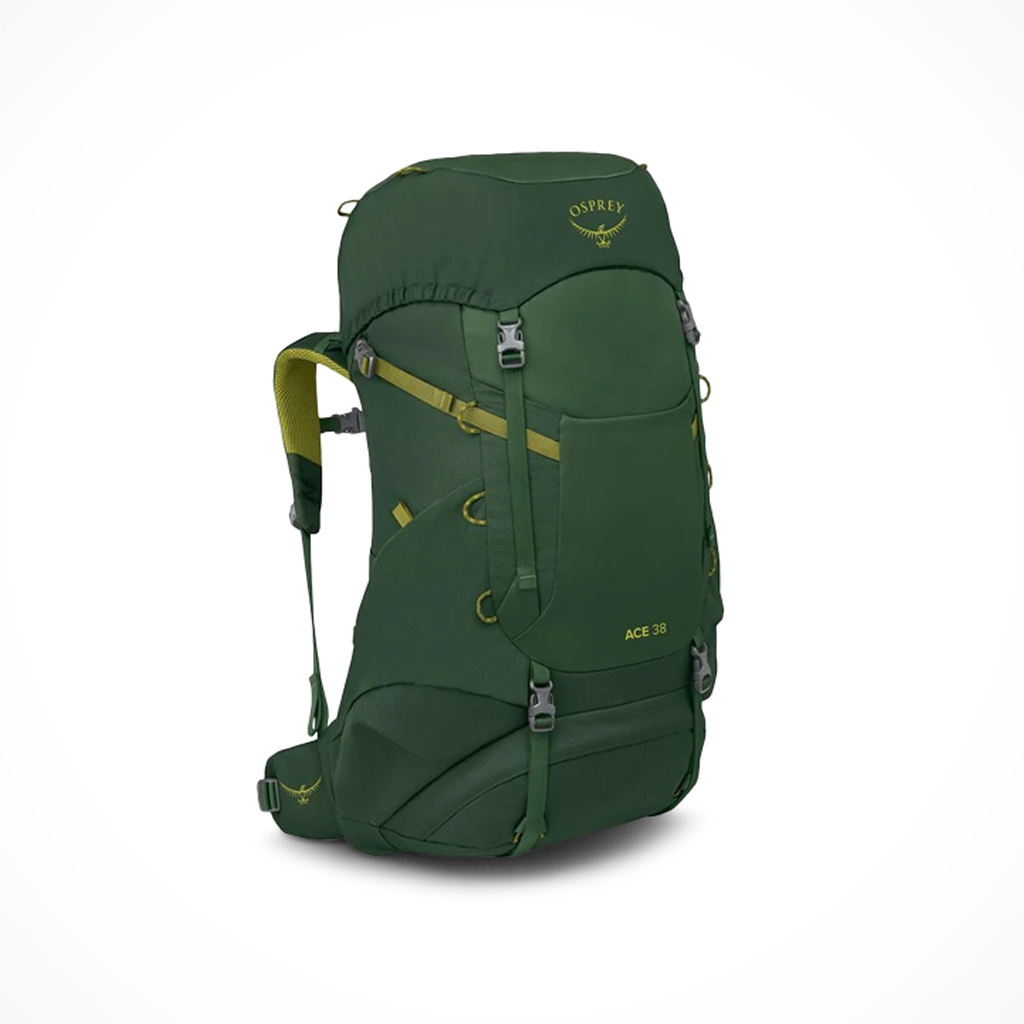Product image: Osprey Ace 38 Green Canopy, shown in primary marketing view.