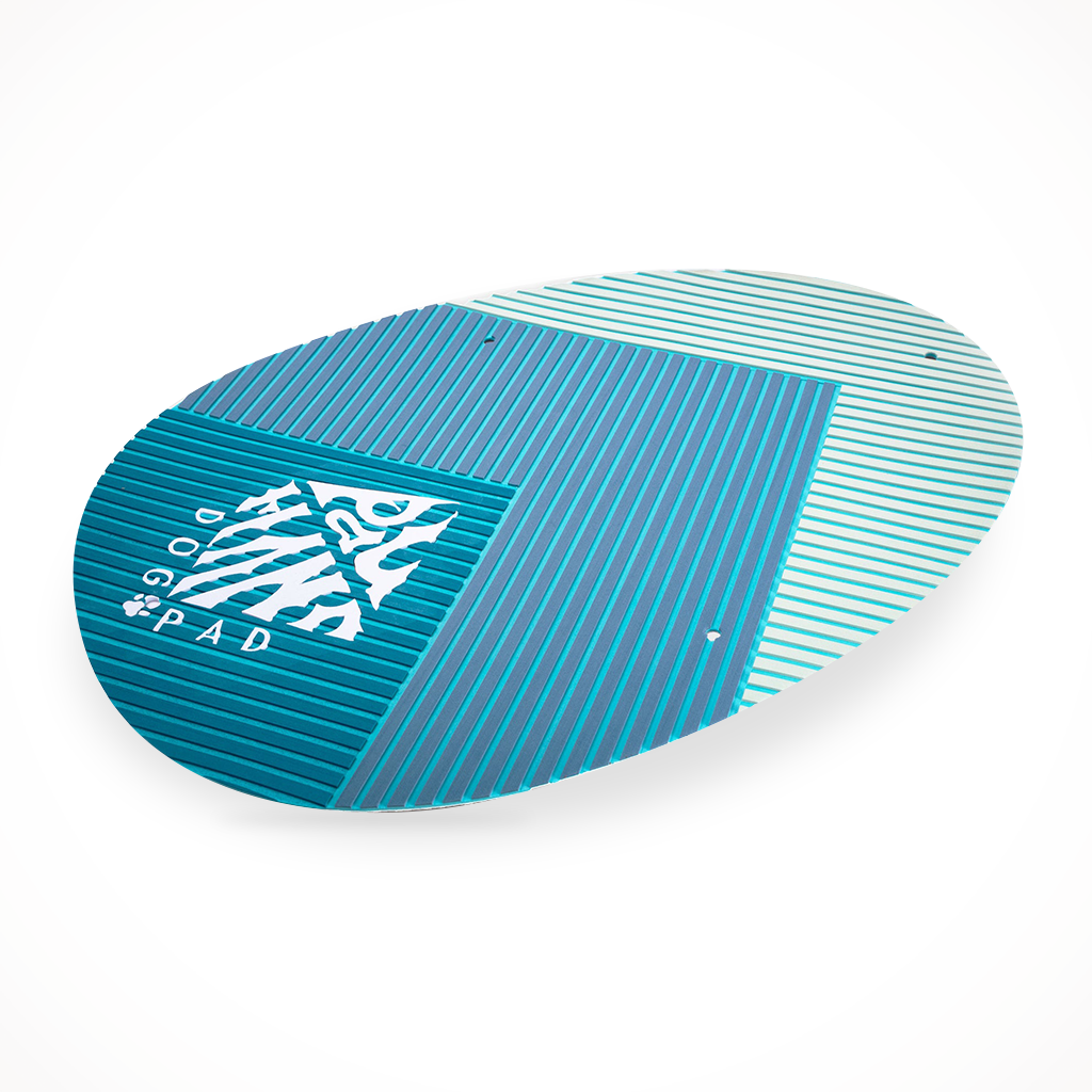 Product image: Paddle SUP Accesory Pau Hana Paddle Board Dog Pad Geo, shown from a three-quarter angled view.