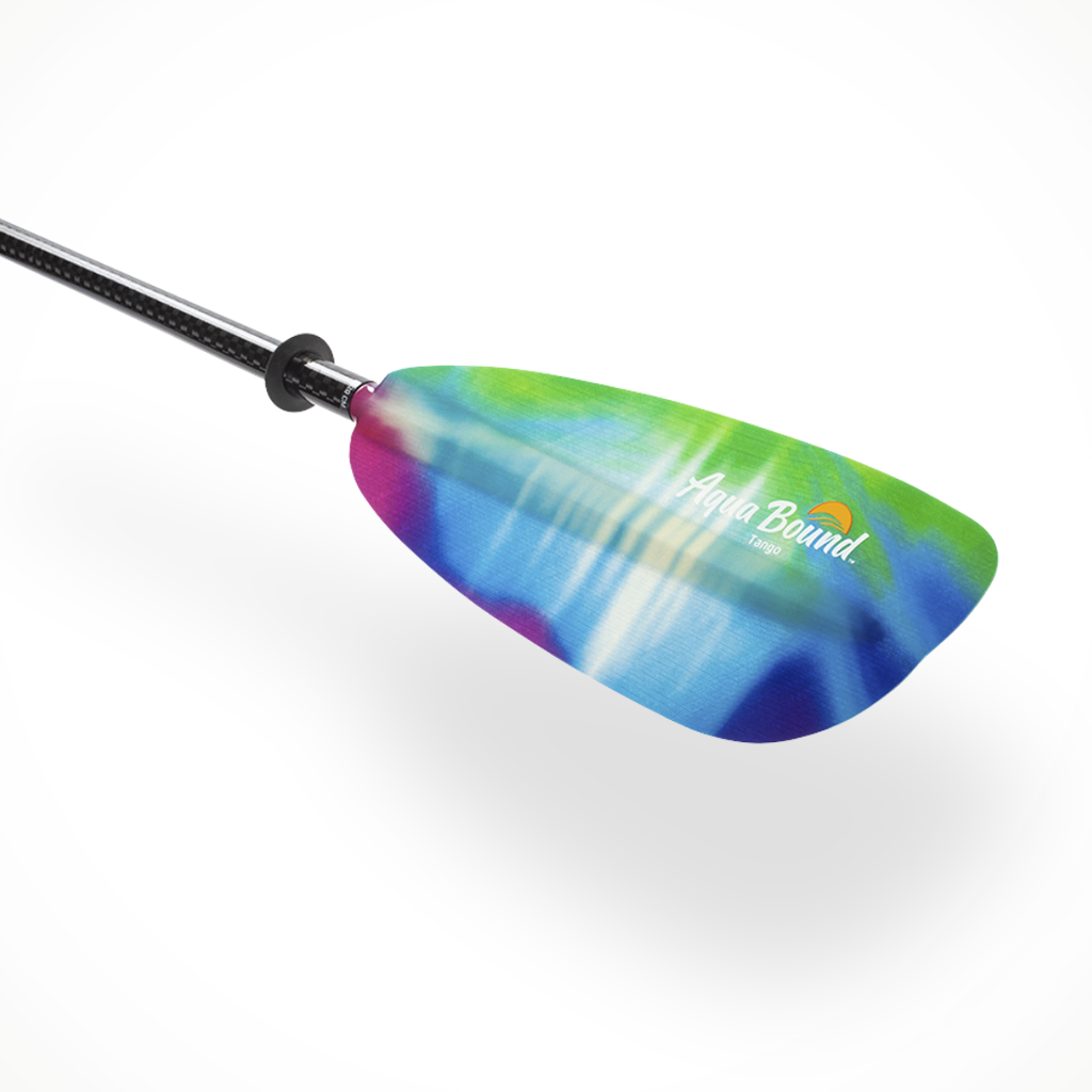 Product image: Paddling Aquabound Tango Fiberglass2 piece Northern Lights Blade Angled.