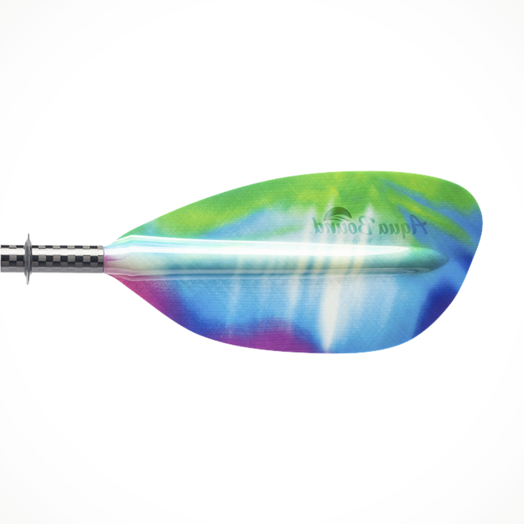 Paddling Aquabound Whiskey Fiberglass 2 piece Northern Lights Blade Back