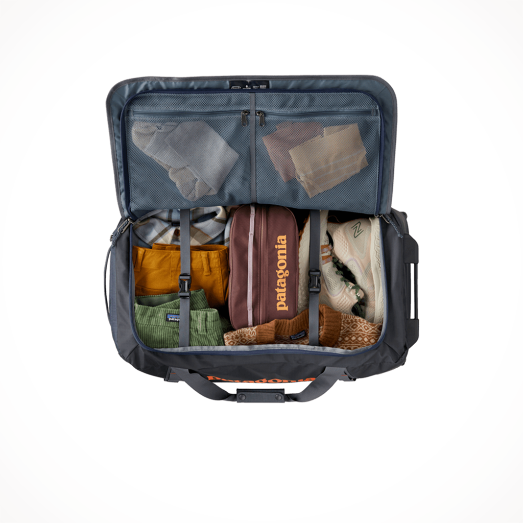 Product image: Patagonia Black Hole Wheeled Duffel Bag 70L Smolder Blue Inside.
