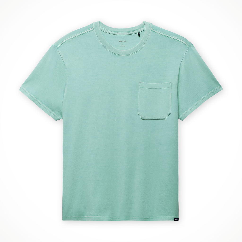 Product image: Prana Everyday Pocket SS Tee Sea Glass mens 2026, shown in primary marketing view.