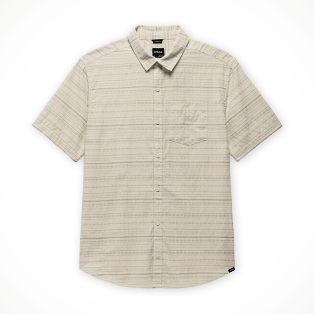 Product image: Prana Groveland Shirt Beach Pebble mens 2026 Hero1.