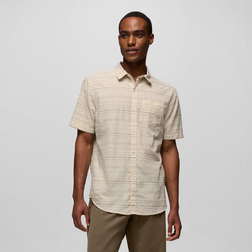 Product image: Prana Groveland Shirt Beach Pebble mens 2026 Herocopy.