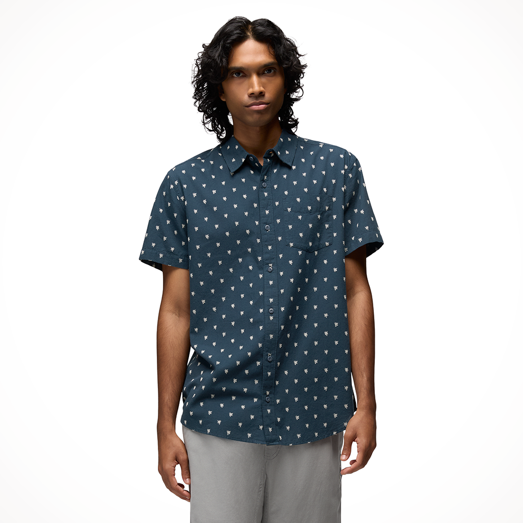 Product image: Prana Metador SS Shirt Nautical Palm Trees Mens 2026 A Lt1.