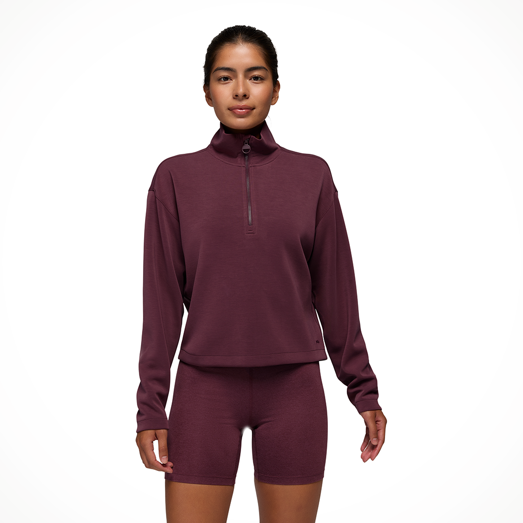 Product image: Prana Shea Half Zip Deep Vino womens 2026 alt1.