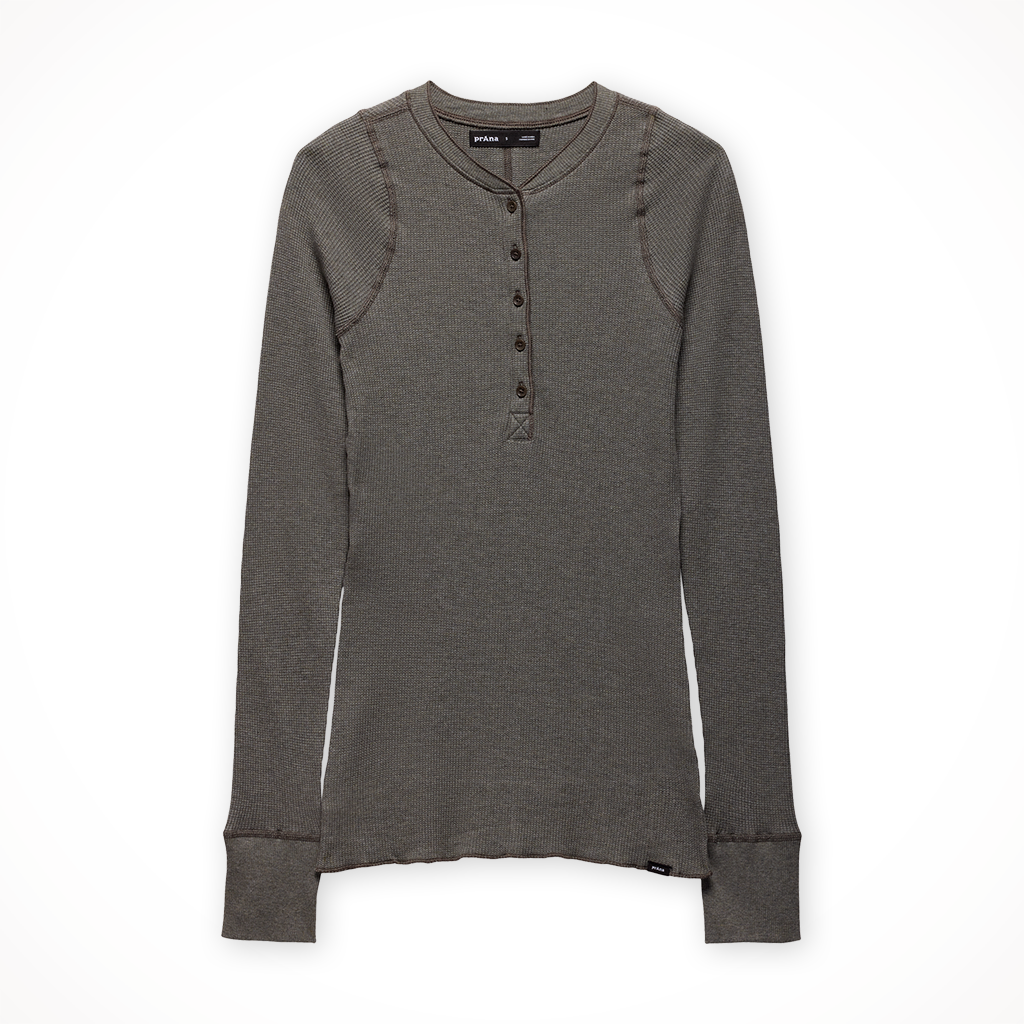Product image: Prana Touchstone Henley Thyme Heather womens 2025, shown in primary marketing view.