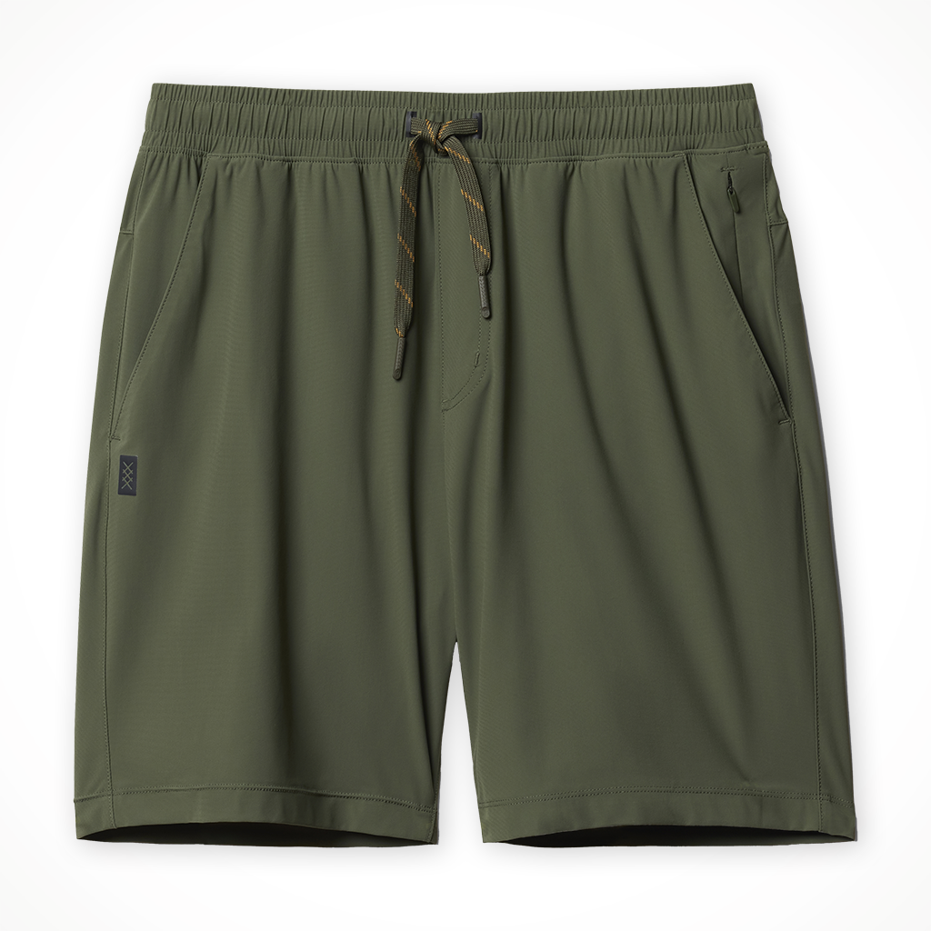 Product image: Rhone Pursuit Short lichen Green mens 2025, shown in primary marketing view.