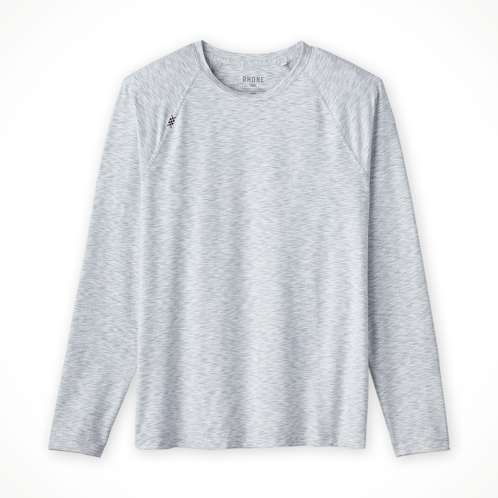 Product image: Rhone Reign LS space Grey mens 2025, shown in primary marketing view.