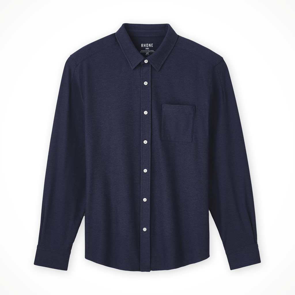 Product image: Rhone WFH Shirt navy mens 2025, shown in primary marketing view.