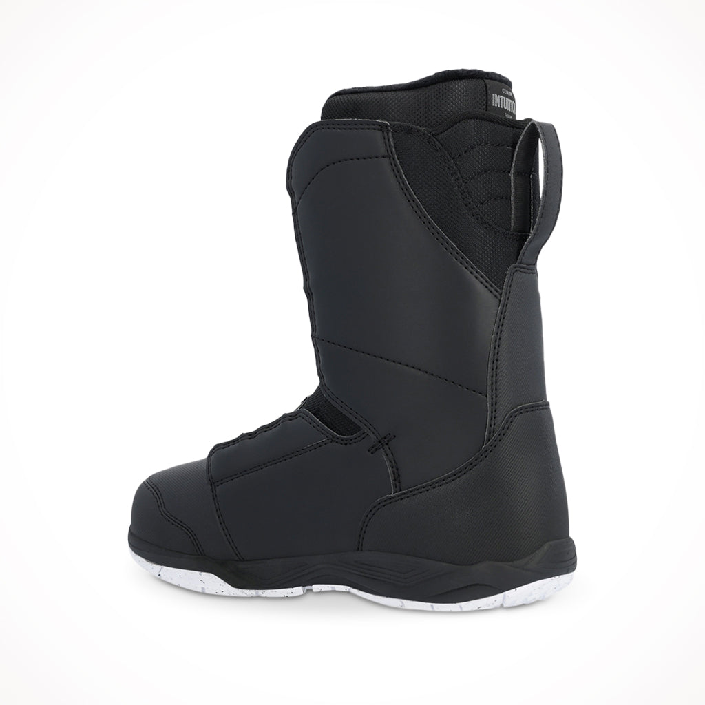 Product image: Ride Deadbolt Zonal Mens Black Snowboard Boots 2024 Rear, side profile view.