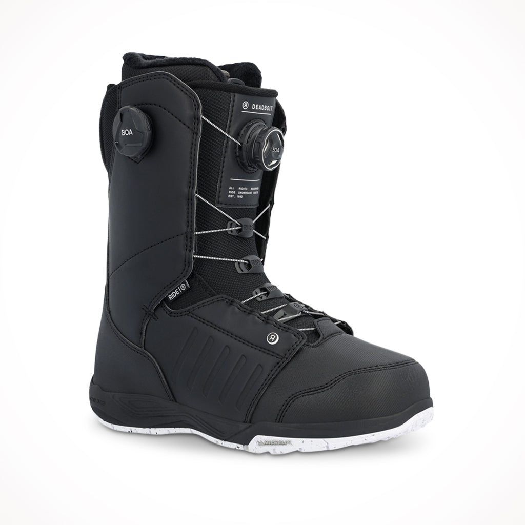 Product image: Ride Deadbolt Zonal Mens Black Snowboard Boots 2024.