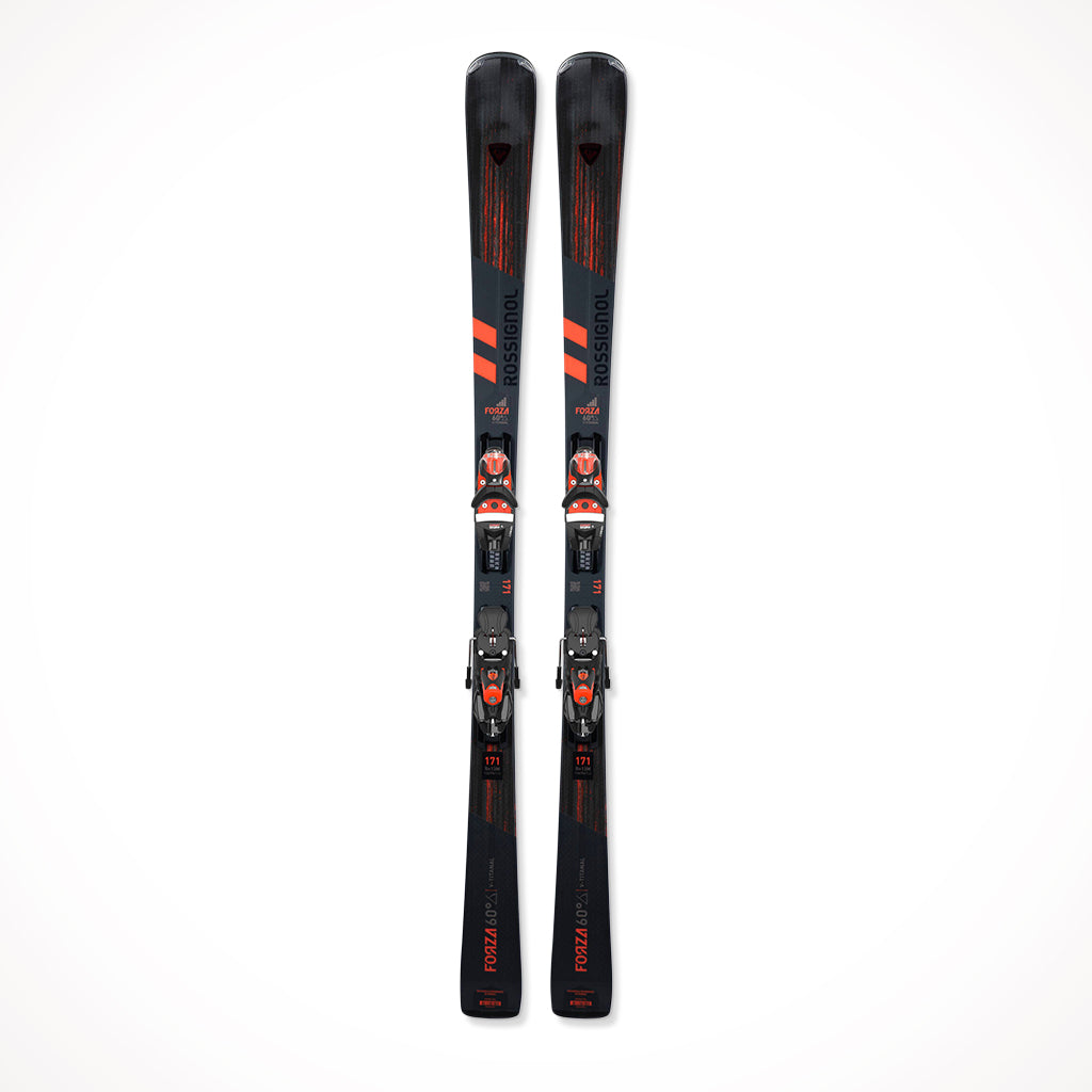 Product image: Rossignol Forza 60 D Mens Skis 2024, shown from the front.