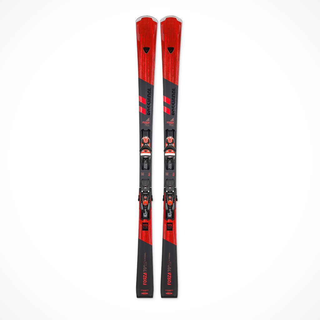 Product image: Rossignol Forza 70 D Mens Skis 2024, shown from the front.