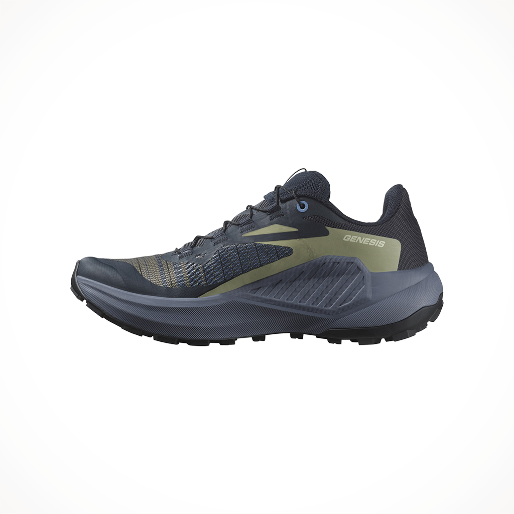 Product image: Salomon Genisis Carbon Grisaile Aloe wash W Omens 2024, shown from the left side profile.