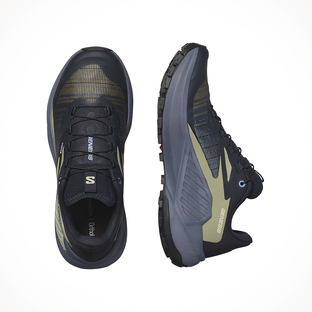 Product image: Salomon Genisis Carbon Grisaile Aloe wash W Omens 2024, shown as a pair.